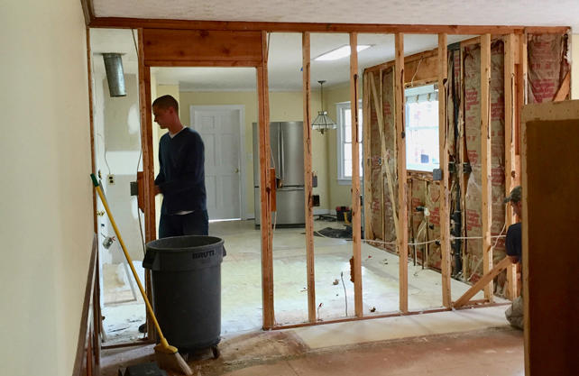 Removing a wall in the kitchen